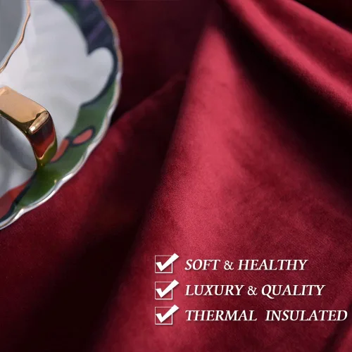 Miniatura 28 de RYB HOME Cortinas opacas de terciopelo para dormitorio, aislamiento térmico, privacidad, luz solar, bloqueo de calor, cortinas lujosas con bolsillo