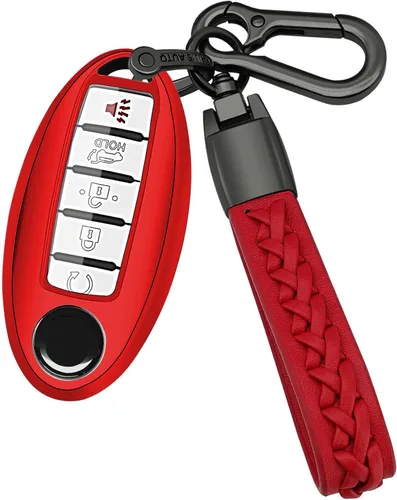 Miniatura 8 de Kirsnda Funda para llavero Nissan con llavero, TPU suave que protege la llave del coche compatible con Altima Rogue Maxima Pathfinder, ect 3/4/5 Azul