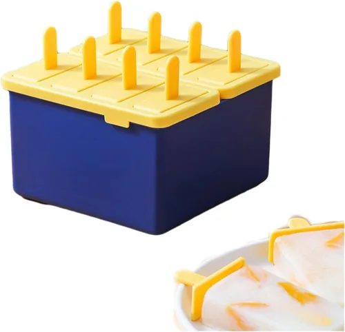 Moldes para paletas de silicona, 8 piezas, moldes de silicona de fácil liberación, sin BPA, moldes para hacer paletas caseras con palitos de paletas