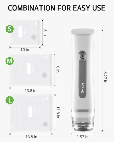 Miniatura 8 de Bolsas selladoras al vacío Syntus para alimentos, bolsas de almacenamiento de alimentos para cocción sous vide, calentamiento en microondas, bolsas