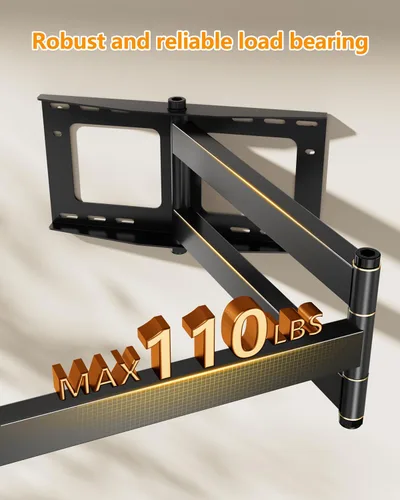 Miniatura 4 de FORGING MOUNT - Soporte de pared de brazo largo y movimiento completo para TV, con extensión de brazo articulado de 107 cm, compatible