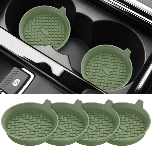 Miniatura 16 de ME.FAN Posavasos para Portavasos de Coche [Paquete de 4] Alfombrillas de Silicona para Tazas, Accesorios Interiores Universales Antideslizantes