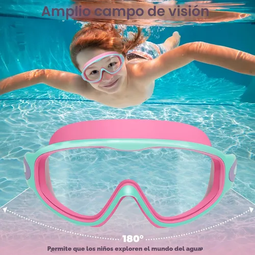 Miniatura 7 de Keary - Paquete de 2 gafas de natación para niños de 3 a 15 años, protección ultravioleta, antivaho, para piscina, agua, para niños, niñas, jóvenes