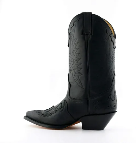 Miniatura 3 de Grinders Arizona HI - Botas de baile unisex de cuero cubano con tacón occidental
