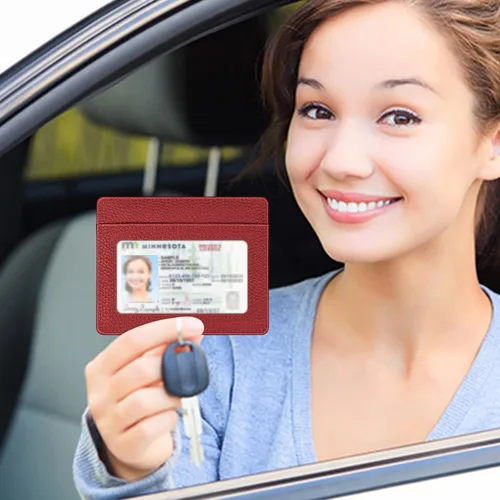 Miniatura 143 de Fintie Billetera delgada y minimalista para bolsillo frontal, con bloqueo RFID, tarjetero y ventana de identificación, para hombre o mujer