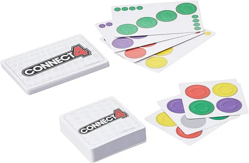 Miniatura 2 de Hasbro Gaming Juego de cartas Connect 4 para niños, 2-4 jugadores, juego 4 en fila, divertidas actividades de verano, esenciales para viajes