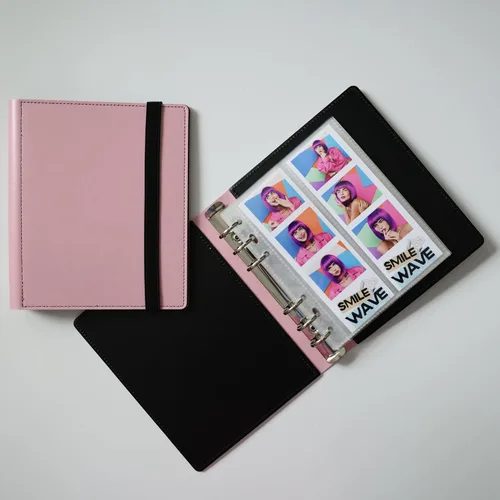 Miniatura 31 de Álbum de Fotos de Cabina de Fotos 2x6 - Cuaderno con Purpurina de 6 Anillos Carpeta Brillante con 20 Fundas para Fotos de 2 por 6 - Se Adapta a 80