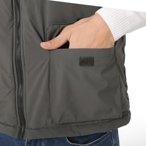 Miniatura 7 de Chaleco térmico ligero para hombre con bolsillo, control de doble interruptor, 11 zonas de calefacción, abrigo térmico