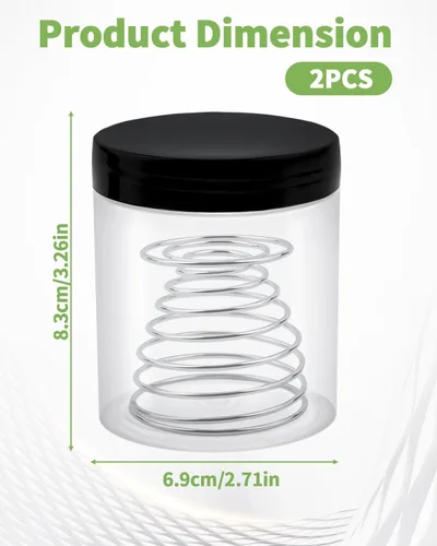 Miniatura 2 de Herramienta limpiadora de pinceles, paquete de 2 vasos de limpieza de pinceles con bobina de resorte extraíble para aceite, acrílico, acuarela