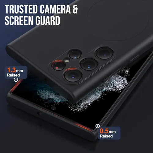 Miniatura 3 de Funda para Samsung Galaxy S22 Ultra, funda delgada de silicona líquida, a prueba de golpes, funda delgada para Samsung Galaxy S22 Ultra, funda Negro2