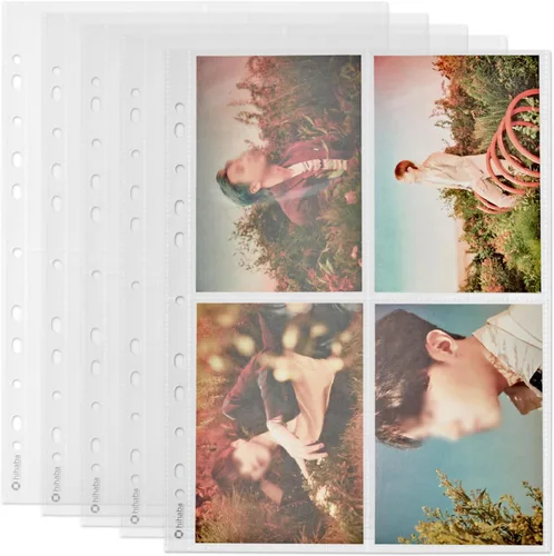 4 bolsillos de doble cara, 4 x 6 (4.2 x 6), 10 hojas, fundas de bolsillo transparentes de 32 tipos, páginas de repuesto para álbum de fotos para