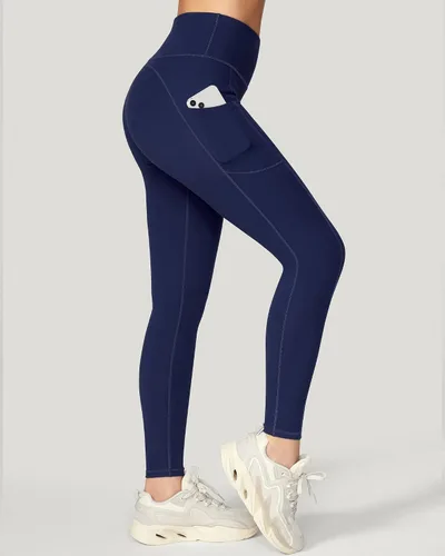 Miniatura 2 de IUGA Pantalones deportivos para yoga y entrenamiento para mujer, de talle alto, con control de abdomen, bolsillos, tela elástica en 4direcciones