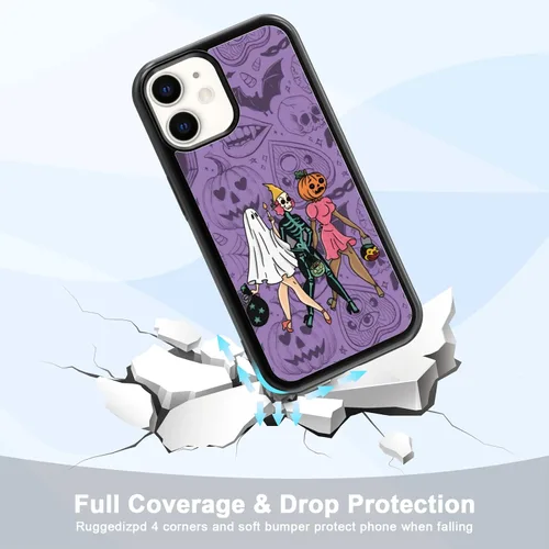 Miniatura 3 de Funda de teléfono de Halloween para mujer, diseño de fantasma, para iPhone 11, TPU a prueba de golpes, funda protectora para iPhone, globo ocular