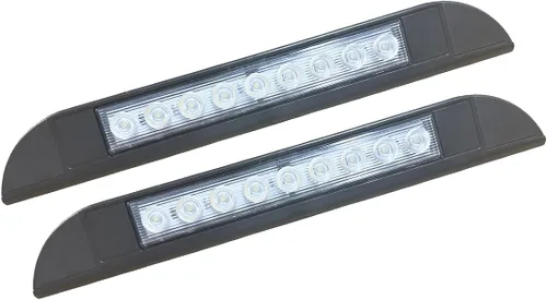 Lámpara LED para porche de toldo RV de 10 pulgadas, 6000 K, blanco frío, alta salida de lúmenes, baja corriente, 12 V/24 V CC, haz de ángulo