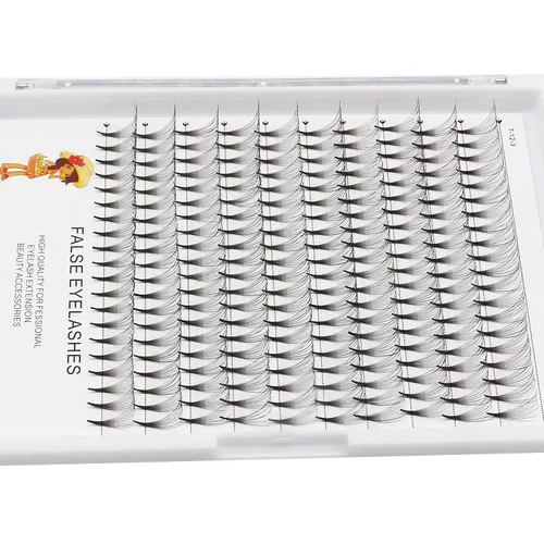 Miniatura 4 de → VAYATOR - 200 racimos de pestañas postizas rizadas D de 0.394-0.709 in para elegir, pestañas postizas de volumen ruso, 6D/10D/12D/14D/20D
