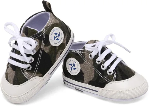Miniatura 129 de Zapatos deportivos de lona de lona para bebés y niñas, suela antideslizante suave, suela antideslizante