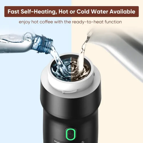 Miniatura 3 de Máquina de café espresso eléctrica portátil, cafetera autocalentable para automóvil con USB-DC, cafetera de viaje para camping, compatible