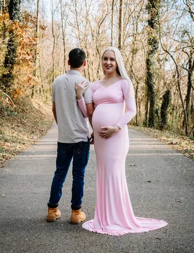 Miniatura 7 de JustVH Vestido de maternidad elegante ajustado de manga larga con cuello en V cruzado y corte entallado, maxi vestido de fotografía para sesión