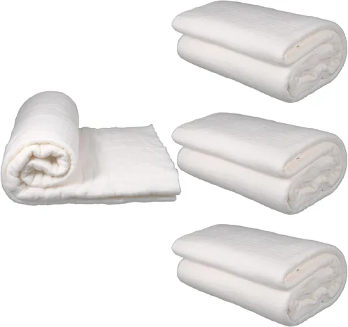 Miniatura 8 de Juego de 3 piezas de edredón de algodón natural, resistente al calor, bateo, algodón blanco cálido, forro ligero para agarraderas, tela de costura