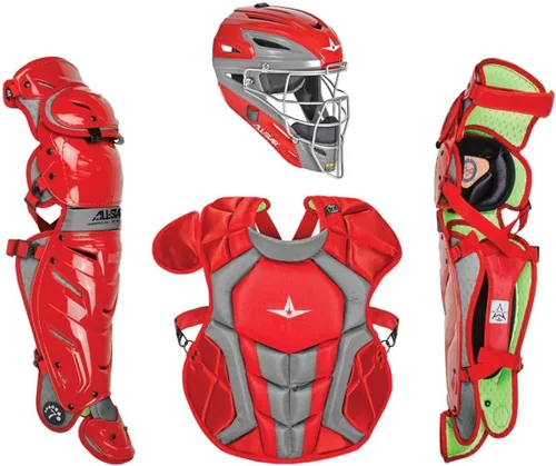 Miniatura 6 de All-Star Eje S7 de 9 a 16 años – Kit de equipo de captura de béisbol (incluye casco, protector de pecho, protectores de piernas), cumple con NOCSAE