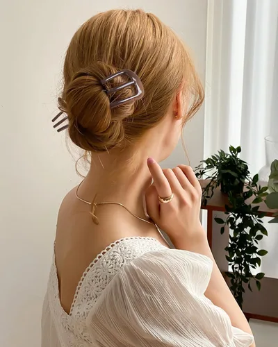 Miniatura 2 de 6 horquillas francesas para mujer, tenedores en forma de U para moño, moños, rizos franceses, fijación fuerte, 3 dientes internos, palillos