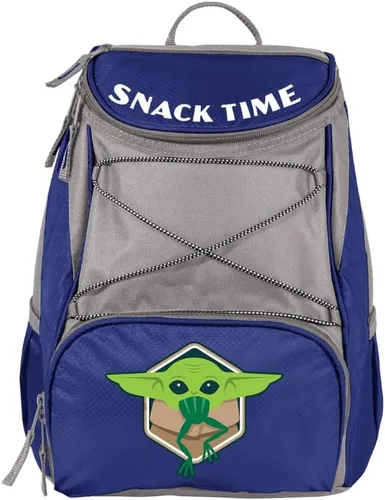 Miniatura 12 de ONIVA - a Picnic Time brand - Mochila térmica Star Wars PTX - Mochila suave y fresca - Bolsa de almuerzo aislada Star Wars Mandalorian Grogu - Azul