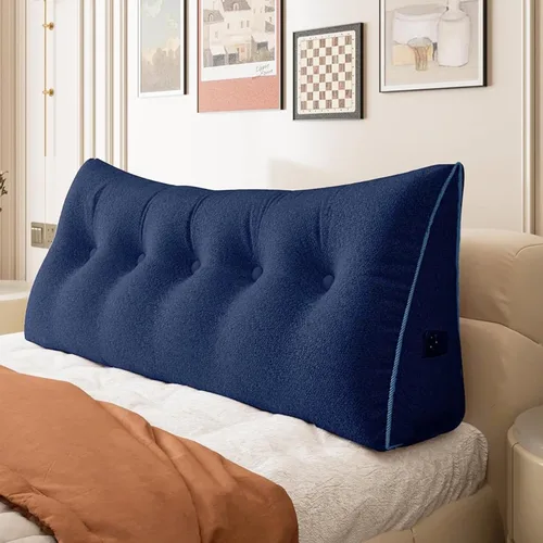 Miniatura 19 de Almohada de Cuña Engrosada de 10 libras para Cabecero Posicionador Corporal Almohada de Cuña para Cama Soporte de Respaldo Almohada Triangular