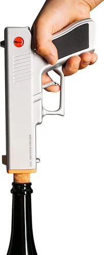 Miniatura 3 de Abridor de vino con pistola eléctrica, sacacorchos, batería recargable, extractor de corcho electrónico de vinos abiertos, regalos únicos de Plateado