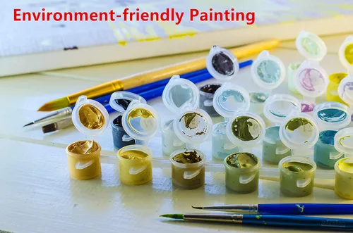 Miniatura 5 de GVS-ART Pintura personalizada por números con marco para adultos, lienzo enmarcado y estirado, pintura acrílica personalizada, lienzo personalizado