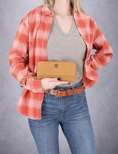 Miniatura 5 de Timberland - Cartera de piel con cremallera de interferencia de radiofrecuencia RFID para mujer con correa para la muñeca