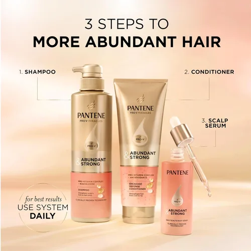 Miniatura 9 de Alix Earle Pantene Abundant & Strong - Juego de regalo de 5 piezas, el régimen incluye champú (13.5 onzas), acondicionador (8 onzas), suero