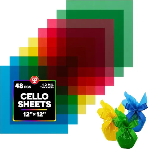 Miniatura 7 de Hygloss Cello Craft - Hoja de celofán, 8.5 x 11 pulgadas, 24 por paquete