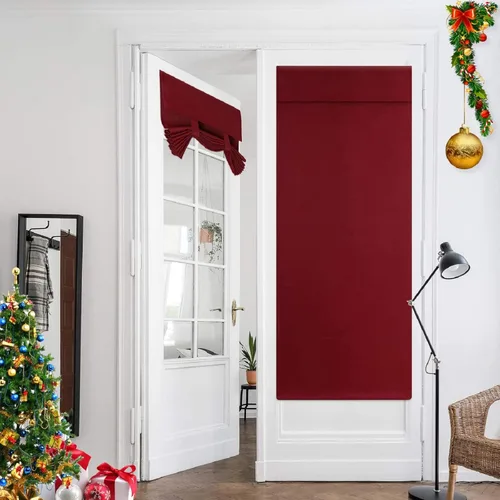 Miniatura 66 de HOMEIDEAS Cortinas Opacas para Aula para Puerta Principal, Cubierta de Ventana de Puerta de Aula, Persianas de Privacidad con Aislamiento Térmico
