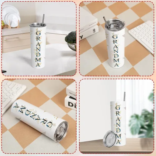 Miniatura 7 de Regalos de Navidad para Abuela Grandmother Grammy Cumpleaños Día de la Madre Regalo de Nieto Nieta - Vaso Térmico de Acero Inoxidable Café Aislado