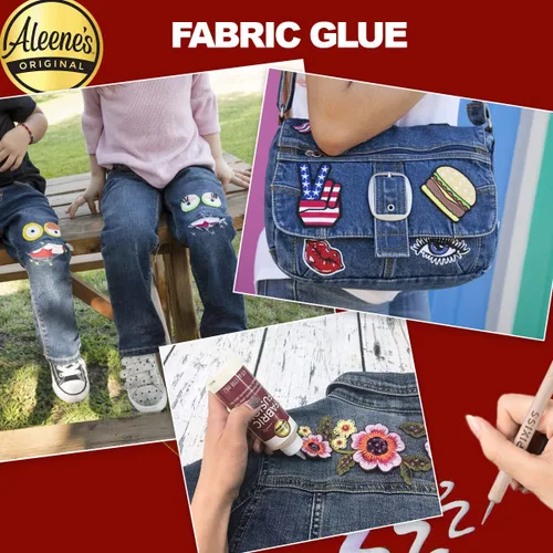 Miniatura 2 de Pegamento de tela lavable transparente de 2 onzas, sin pegamento para coser, parches, alfombras, ropa, lápiz capacitivo Pixiss Art Dotting Stylus