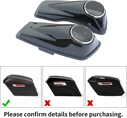 Miniatura 2 de TCMT 6.5" Tapa de altavoz para alforja de motocicleta. Compatible con Harley 2014-2024 Touring, Street Glide, Road King, Road Glide, Electra Glide