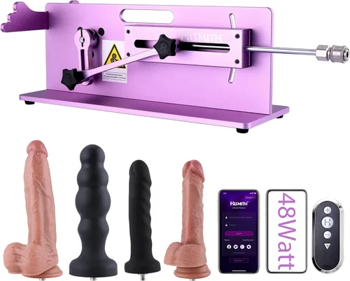 Miniatura 11 de Hismith Máquina sexual prémium con sistema KlicLok, 100 W, cable remoto 3 en 1, máquina sexual de control, máquina de empuje ajustable