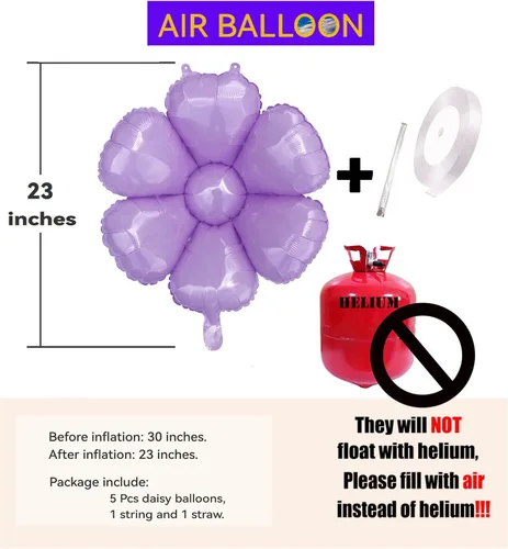 Miniatura 2 de Globos de flores amarillas, enormes globos florales amarillos brillantes, decoraciones de fiesta de cumpleaños con temática de primavera