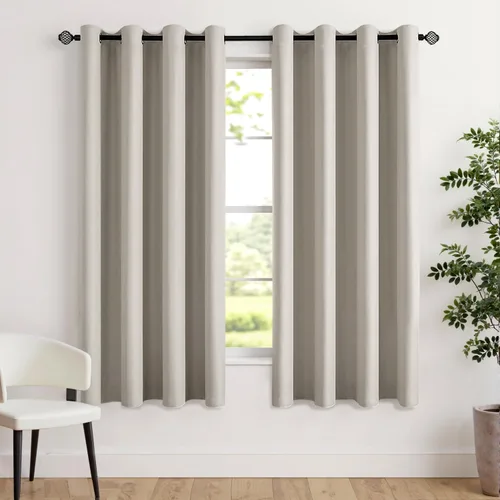 Miniatura 75 de MIULEE Cortinas opacas para dormitorio o sala de estar, juego de 2 paneles de cortina para ventana con aislamiento térmico y bloqueo de luz