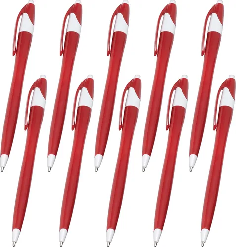 Miniatura 13 de DISCOUNT PROMOS Juego de 10 bolígrafos de oficina de plástico de dos tonos, paquete a granel, tinta negra, ideal para oficina, escuela, negocios