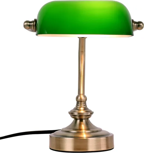 Miniatura 15 de FIRVRE Lámpara de Escritorio de Banco de Vidrio con Puerto de Carga Inalámbrica USB Lámpara de Escritorio LED Lámpara de Mesa con Cadena de Tirón