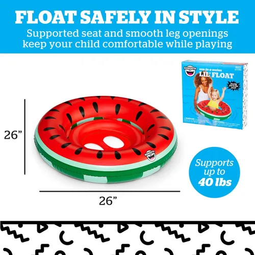 Miniatura 3 de Flotador grande de sandía para bebés, anillo de natación inflable para bebés y niños pequeños de 1 a 3 años, flotador de agua para principiantes