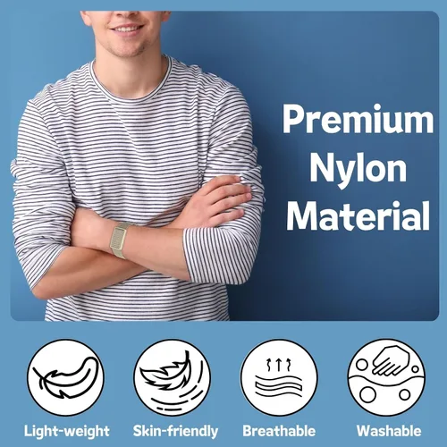 Miniatura 3 de Vanet Correas de nailon compatibles con bandas de bucle polar/reemplazo Polar 360, correa elástica transpirable deportiva, ajustable, trenzada