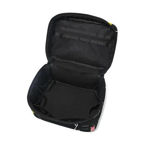 Miniatura 5 de senya Bolsas de maquillaje de viaje con cremallera, patrón de gatos negros, bolsa de cosméticos, bolsas de aseo y tren, bolsas de almacenamiento