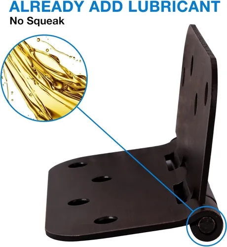Miniatura 4 de Paquete de 12 bisagras negras mate para puertas exteriores de 4 pulgadas, bisagras para puertas negras mate de 4 pulgadas, bisagras negras