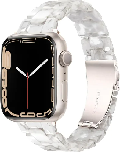Miniatura 26 de HOPO Compatible With Apple Watch Band Thin Lightweight Resin Strap Bracelet Fashion Wristband Replacement For iWatch Bands Series Ultra 11 10 9 8 7