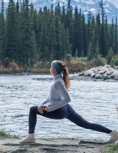 Miniatura 4 de CAROVIA Leggings con forro polar para mujer con bolsillos mallas de invierno para entrenamiento cintura alta pantalones de yoga de 25 pulgadas