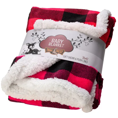 Miniatura 8 de Manta de bebé de forro polar sherpa ultrasuave Manta acogedora de felpa para niños Cuadros reversibles Lavable Tamaño amplio para mayor