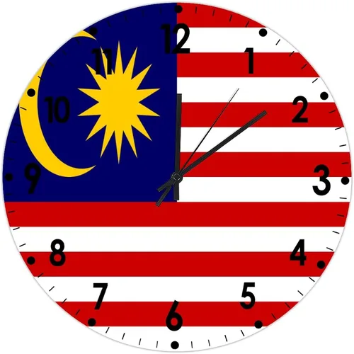 Miniatura 277 de Cheyan Reloj de pared con bandera de Canadá de 12 pulgadas, silencioso, sin tictac, de PVC, funciona con pilas, reloj redondo decorativo, regalo