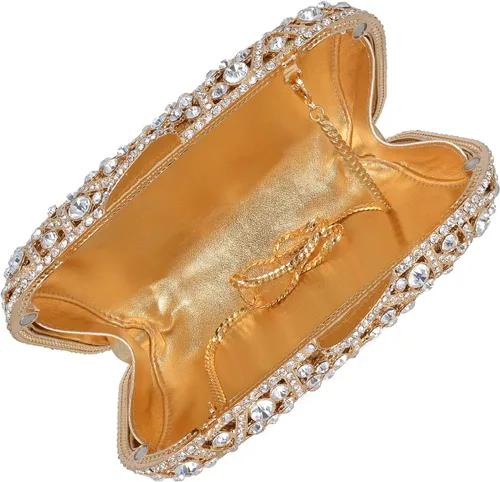 Miniatura 5 de Bolso de noche de lujo con diamantes de imitación de cristal